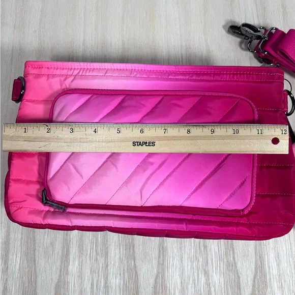THINK ROYLN Ombre Pink Quilted Bag with Pouch - Picture 4 of 7